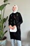 Handcrafted Soft Black Knitwear Tunic - 3
