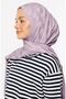 Lilac Checkerboard Pattern Silky Jacquard Shawl - 4