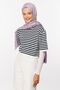 Lilac Checkerboard Pattern Silky Jacquard Shawl - 2