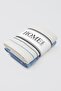 100% Cotton Soft and High Water Absorbent 2-Piece Towel Set - Blue & Cream Striped Towel 50X90 cm - Valerie