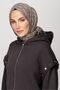 Gray Checkerboard Pattern Silky Jacquard Shawl