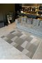 Atlas Collection Gray Themed Geometric Square Patterned Creative Modern Decorative Carpet 36 - 2