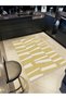 Atlas Collection Beige Themed Geometric Patterned Creative Modern Decorative Carpet 37
