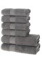 Tomurcuk 100% Cotton Set of 6 Bath and Hand Towels |   2 Pcs 70X140Cm and 4 Pcs 50X100Cm |   Anthracite - 2
