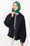 Jade Checkerboard Pattern Silky Jacquard Shawl - 3