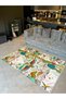 Atlas Collection Multicolored Owl and Flower Figures Patterned Creative Modern Decorative Carpet 34 - 2