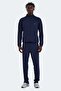 Orra in Men's Zippered Stand Collar Pocketed Navy Blue Tracksuit Set - 3