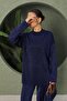 Dark Blue Basic 32-7014 Suit Set - 5