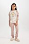Dfm - Girl's Printed Long Sleeve Pajamas Set - 5