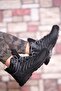 Black Black Unisex 3d Rubber Trekking Boots00128055 - 6