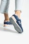 Peru Genuine Leather Dark Indigo-Powder Women's Sports Shoes - 3