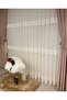 Mandevilla Pink Fj612861 1/3 Fine Pleat Background Curtain Apm - 2