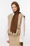 Dark Checkerboard Pattern Silky Jacquard Shawl - 2