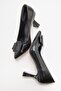 Women's Buckle Stiletto BLACK CROCO - 6