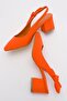 Side Bowknot Open Back Women's Heeled Shoes Oranj Zra - 6