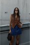 Tan Suede V-Neck Vest - 2