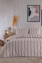 Cool Natural 100% Cotton Vera Black Akfil Yarn Dyed Duvet Cover Set Double - 200X220 cm
