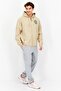 Men Sportswear Fit Long Sleeve Golf Sweatshirt, Dark Beige - 2