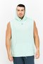 Men Sportswear Fit Sleeveless Training Hoodie, Pale Green
