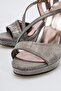 Women's Glitter Heeled Shoes PLATINUM - 3