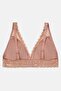 Women Padded Triangle Lace Bra, Mauve - 2