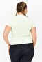 Women Sportswear Fit Short Sleeves Training Top, Mint Green - 2