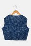 Kids Girl Sleeveless Allover Print Top, Teal - 2