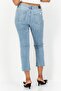 Women Ankle Straight Stretchable Jeans, Light Washed Blue - 2
