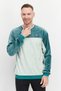 Men Sportswear Fit Crew Neck Brand Logo Sweatshirts, Green