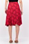 Women Floral Print Mini Skirt, Red - 4