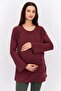 Maternity Sportswear Fit Brand Logo Training Top, Maroon
