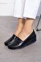 Women's Black Comfortable Mother Shoes - 3