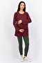 Maternity Sportswear Fit Brand Logo Training Top, Maroon - 3