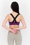 Women Lightly Padded Brand Logo Sports Bra, Purple - 4