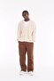 V-Neck Oversize Buttoned Ecru Knitted Knitwear Cardigan - 2