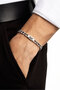 Adjustable Steel Men's Bracelet with Wheel Detail - 2