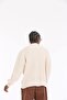 V-Neck Oversize Buttoned Ecru Knitted Knitwear Cardigan - 5