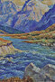 Wall Cloth Caucasus Mountains Oil Painting Look Quality Canvas Wall Carpet-4024 - 2