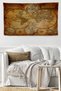 Wall Cloth Old Wintage World Map Quality Canvas Wall Tapestry-4058
