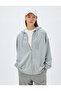 Long Sleeve Three Thread Cotton Zippered Hooded Sweatshirt - 3