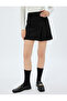 Standard Waist Crepe Scuba Fabric with Pleated Mini Skirt Belt - 3