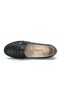 Berfilla Dr.Tavsiyeli 100% Leather Mother's Women's Ballerina Shoes BLACK - 4