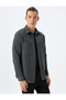 Long Sleeve Shirt Pocket Detailed Snap Button Viscose Blended - 3