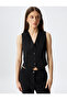 Blazer Jacket Buttoned V-Neck Slim Fit Crepe Scuba Fabric - 3
