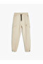 Jogger Sweatpants with Cargo Pockets and Tie Waist Ribbon
