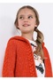 Girl's Hooded Knitted Pulover - 5