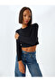 Long Sleeve Body Crop Boat Neck Soft Textured Slim Fit