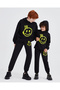Sk232184 Heavy Weight Hoodie Black Kids Sweatshirt