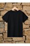 Children's Ataturk / Flag Printed Short Sleeved Black White Red T-Shirt - 4