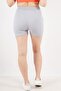 Women Plain Drawstring Basic Shorts, Grey - 3